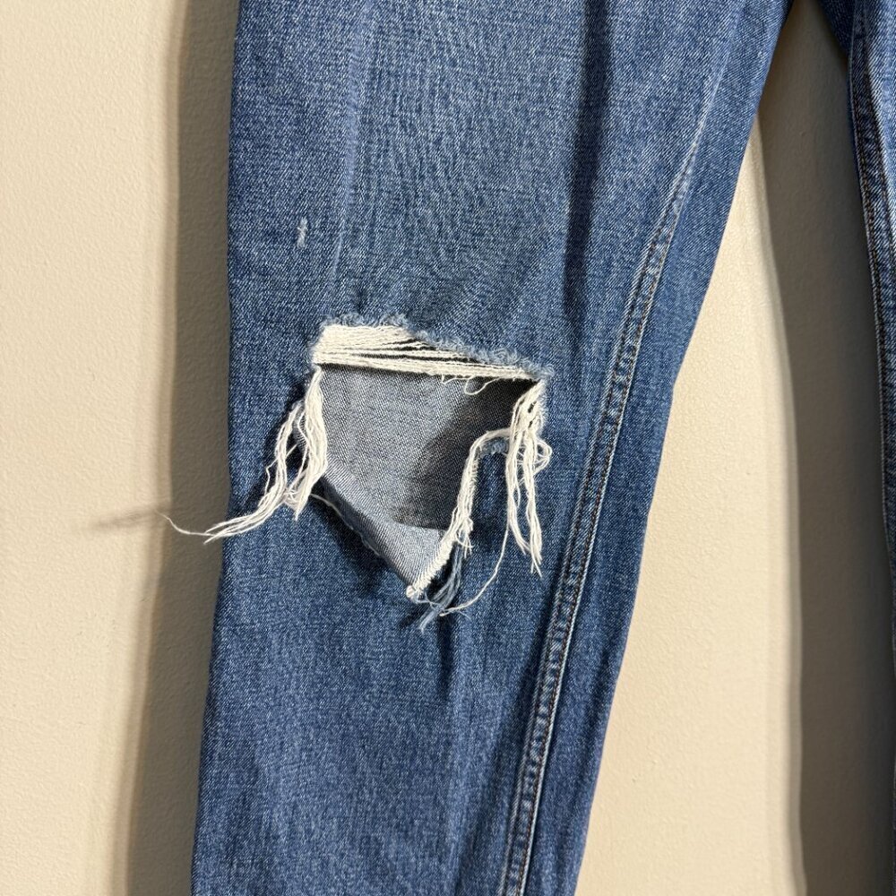 Abercrombie & Fitch Ankle Straight Ultra High Rise Denim Jean Women's 28 6S Blue - Picture 7 of 12